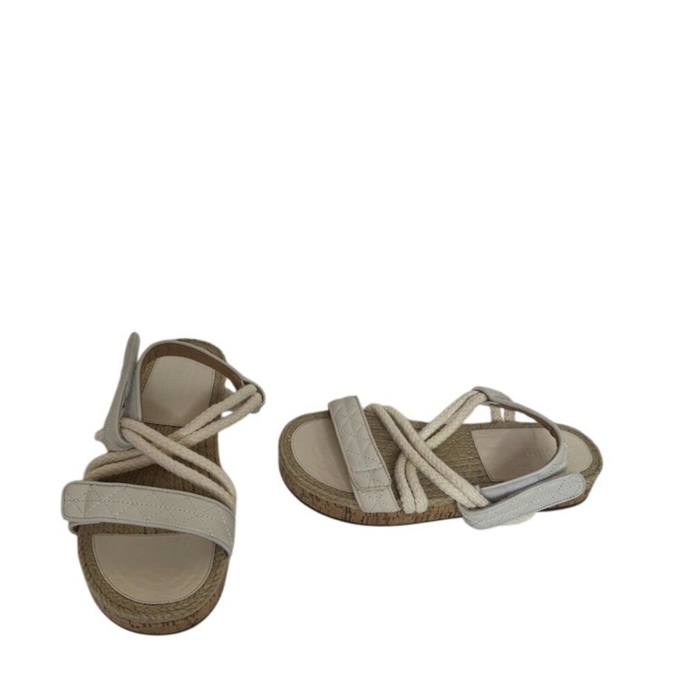 Schutz Demmy Slide Sandals Womens Ivory Platform Open Toe Slip-On size 8.5